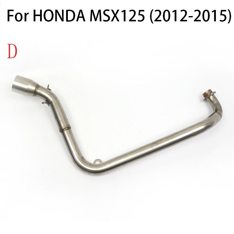 For HONDA MSX125 MSX125SF 2012-2020 Upgrade Motorcycle Exhaust Systems Header Front Link Tube Connect Middle Pipe