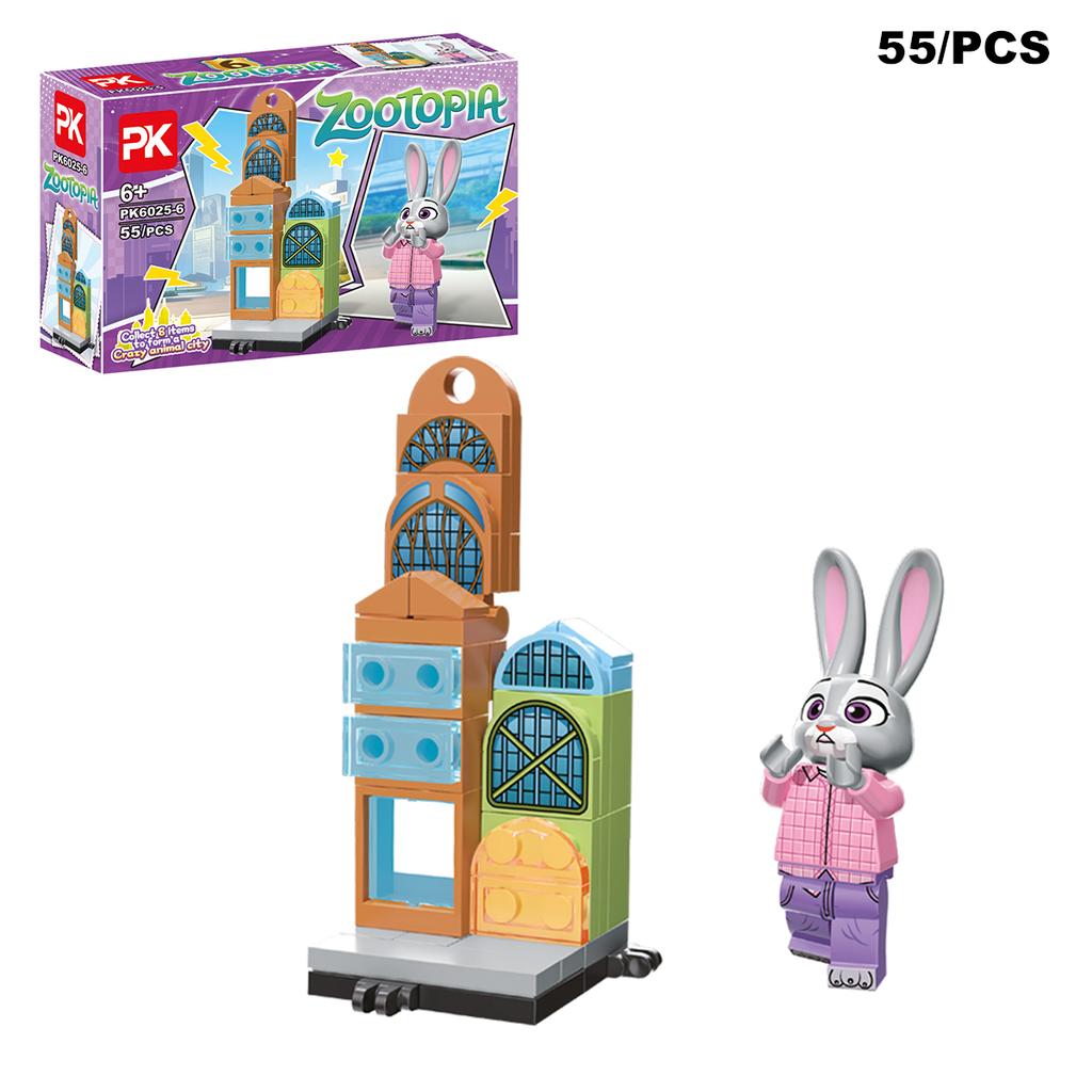 non-toxic Zootopia 2 Building Blocks Anime Figures Judy Nick Chief Bogo Cartoon Figrues Bricks Children's Assembly Toys Model