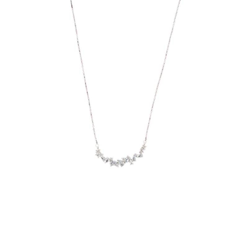 Flash Diamond Wisteria Flower Necklace Female Style Exquisite Simple Design Niche Light Luxury Premium Versatile Clavicle Chain