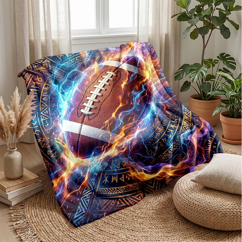 Electric Football Artwork 1 Theme blanket Lightweight Warm Flannel Blanket Decorative Throw Blanket for Home Decoration