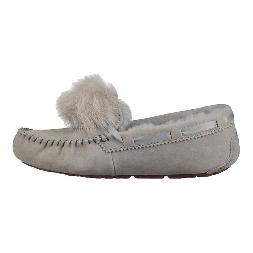 UGG Dakota Pom Pom Slip On Grey Women's 1019015-SEL