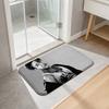 Hongjoong Print Flannel Kitchen Mat Christmas Soft Area Rug Non Slip Floor Carpet Home Decoration