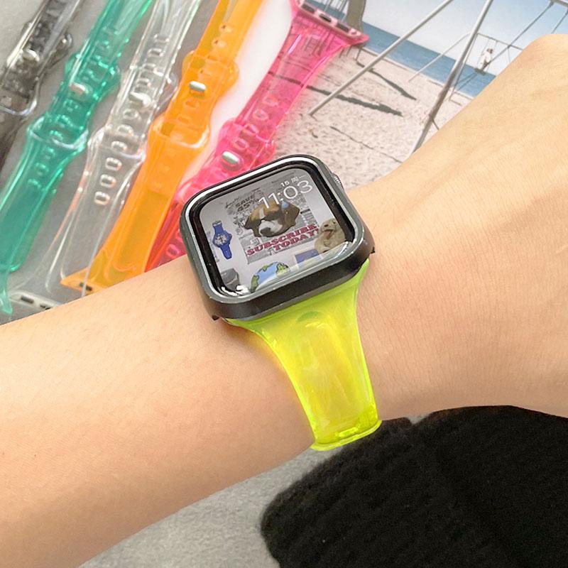 Transparent Strap For Apple Watch Band 41mm 40mm 45mm 44mm 42mm 46mm 49mm Strap For iWatch Series Ultra 3 11 10 9 8 7 6 5 4 SE 3