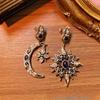 Versatile Sun Moon Earrings  Embedded Ear Jewelry Aesthetics Stud Earring  Gift