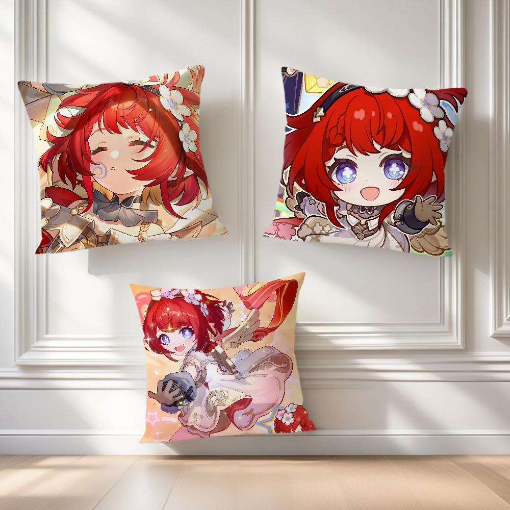 Star Rail Soft Comfortable Pillow Honkai Case for Sofa Living Room Home Cute Office Tribbie Decor Protective Covers