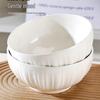 White 8-Inch Underglaze Soup Bowls: Set of 2, 2025 New Large Noodle Bowls for Home Use
