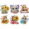 6Pcs Acrylic Spider Diamond Painting Refrigerator Magnet Diamond Painting Fridge Magnet DIY Fridge Stickers for Adults Beginners