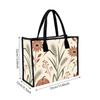 Fall Floral Wheat Pumpkin Tote Bag Casual Large Capacity Reusable Daily Handbag for Women Autumn Outdoor Shopping Travel