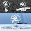 WMZW4 Car Front Bonnet Emblem Sticker for Skoda Fabia 1 Octivia RS Superb 2 Rapid Kodiaq A7 Karoq Citigo Yeti Kamiq Vision S 3d Badge