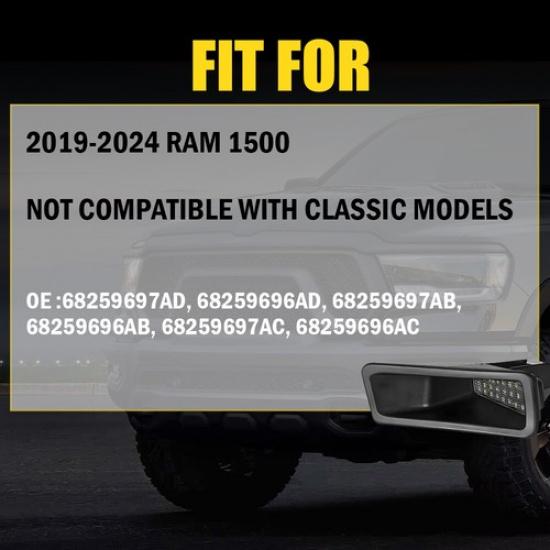 2PCS LED License Plate Light Rear Bumper Lamp For -2024 Dodge RAM 1500