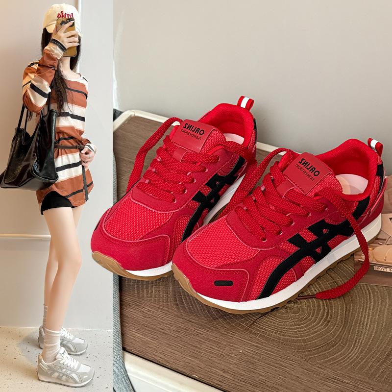Mesh Breathable German Training Shoes Women's 2025 Summer New Thick-soled Inner Height Increase Versatile Light Casual Forrest Gump Sports Shoes