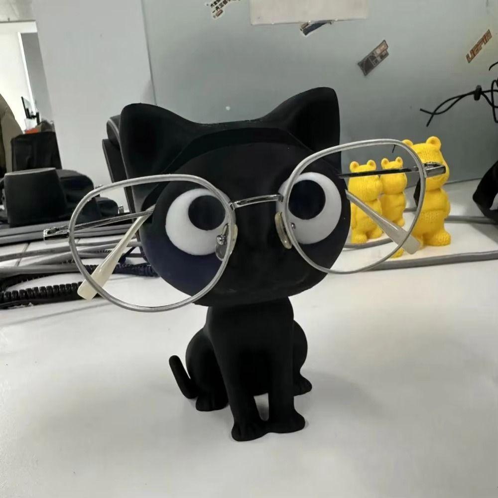 Black Cat Glasses Holder Stand Desktop Storage Multifunctional Sunglasses Display Stand Mini Display Ornament