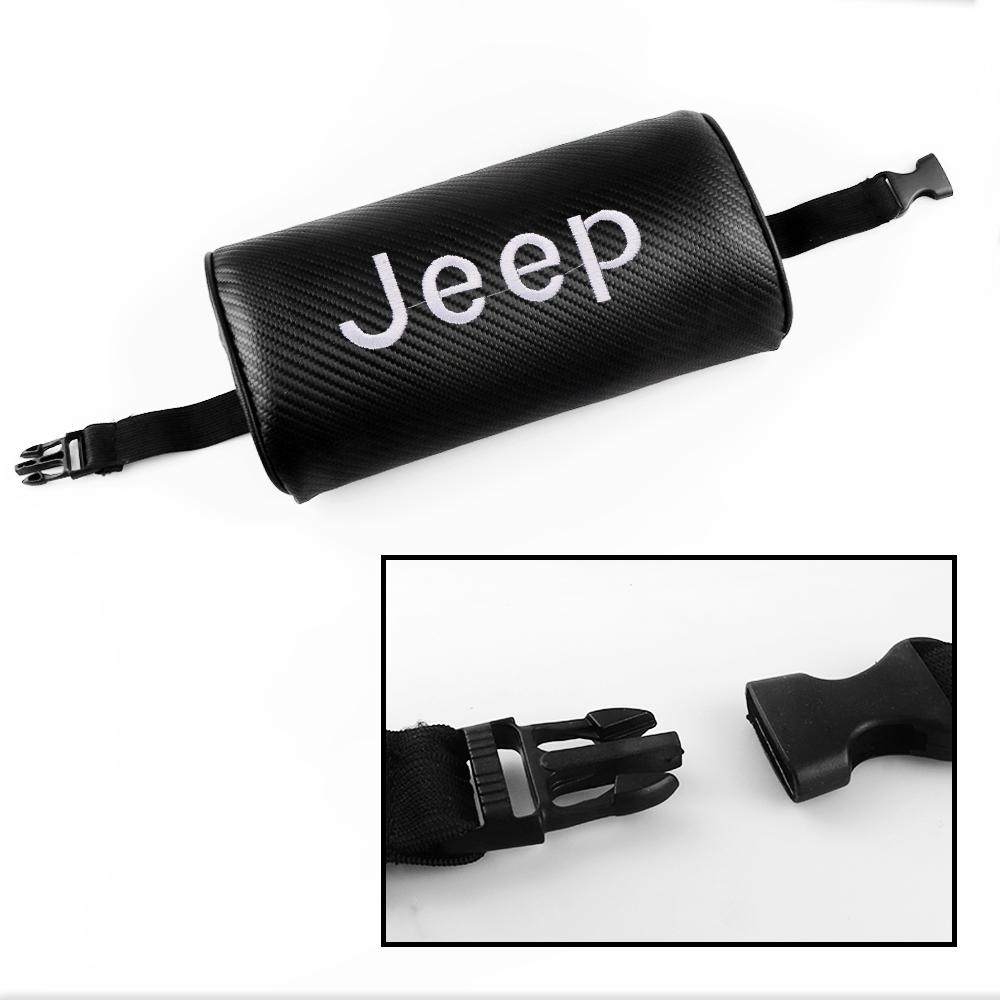 Car Headrest Neck Pillow Auto Seat Head Neck Rest Cushion Accessory For Jeep Renegade Wrangler jk Compass Grand Cherokee Rubicon ANP1