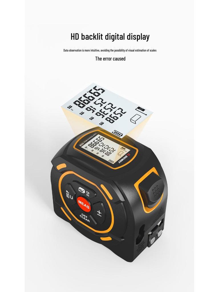 SNDWAY Laser Rangefinder: High-Precision 40m/60m Electronic Tape Measure and Ruler