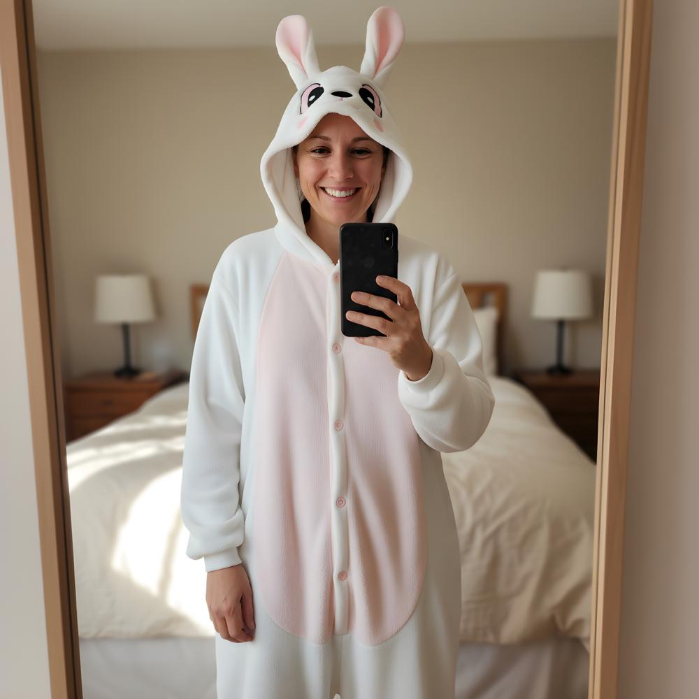 Onesie Kigurumi Pajamas Costume Rabbit : 155-165Cm