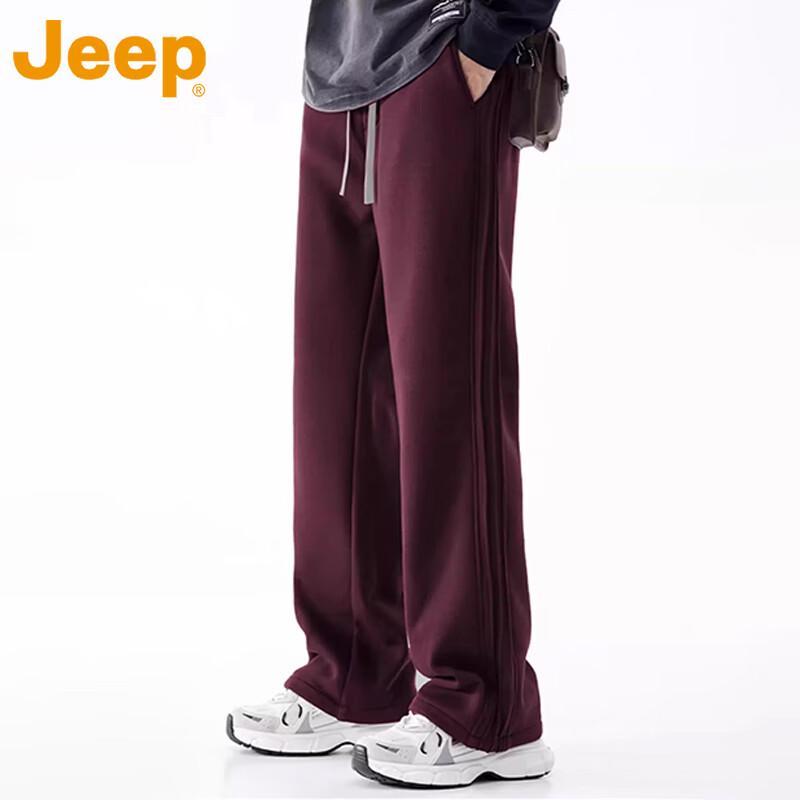 Jeep Men's Fleece Lined Straight Leg Casual Pants