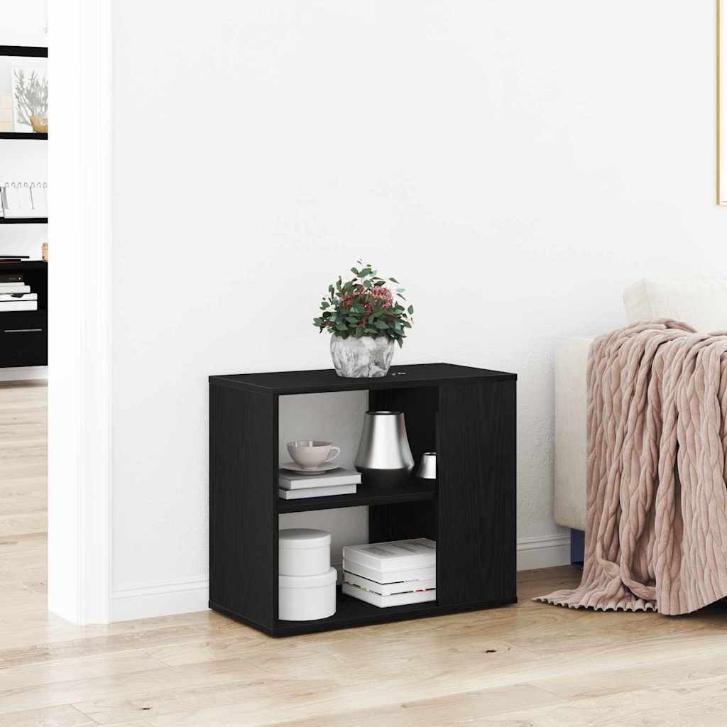 Sideboard in Black Oak Look 60 x 30 x 50 cm Engineered Wood