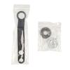 Black Four-Claw Dual-Use Angle Grinder Wrench for Multifunctional Socket Removal, Grinding Disc, Sanding Disc, and Flange Assembly/Disassembly.