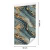 Turquoise, brown and sea green ink wallpaper for living room and bedroom 50x1000