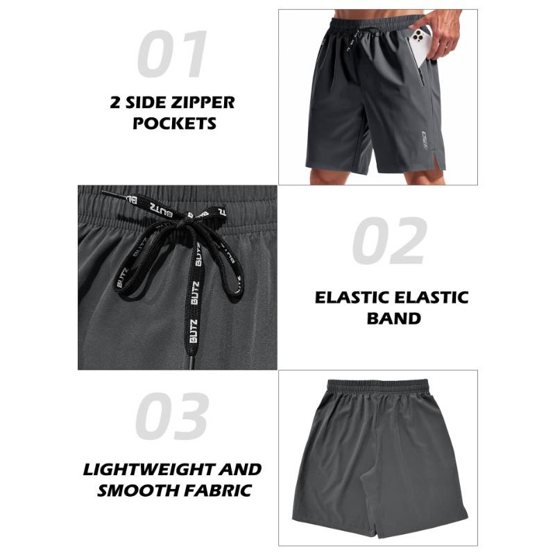 Summer Quick Drying Sports Shorts Five Quarter Pants Micro Elastic Loose Fit for Fitness Men's Shorts