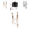 Punk Cross Drop Earrings With Alloy Metal For Womens Fashion Accessories