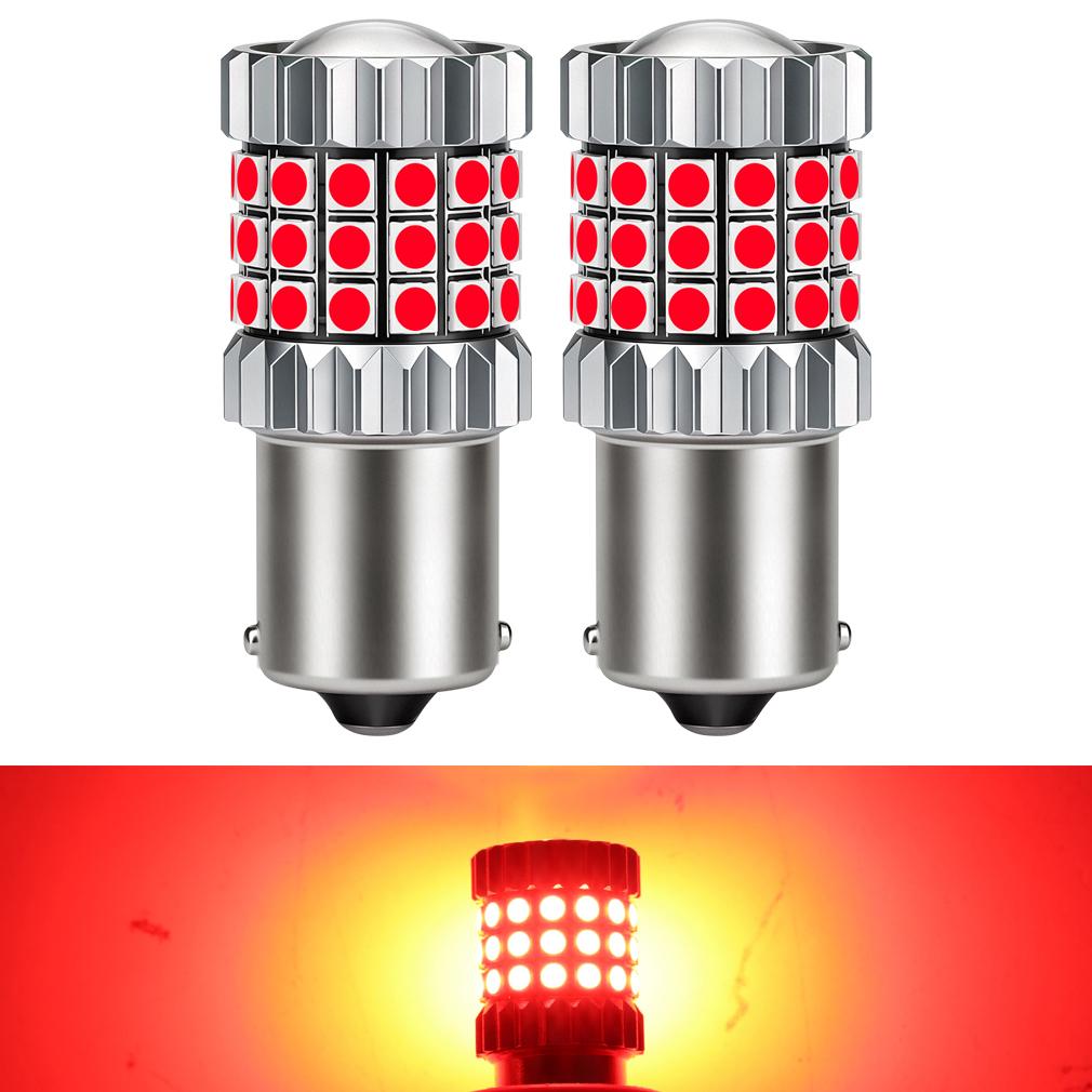 2 Stück Hohe Leistung Canbus 1156 PY21W BAU15S LED-Lampen 1156 BA15S P21W 1157 P21/5W BAY15D Auto Blinkerleuchte Kein Hyperblinken Auto Bremsrücklicht 1156 BA15S P21W rot