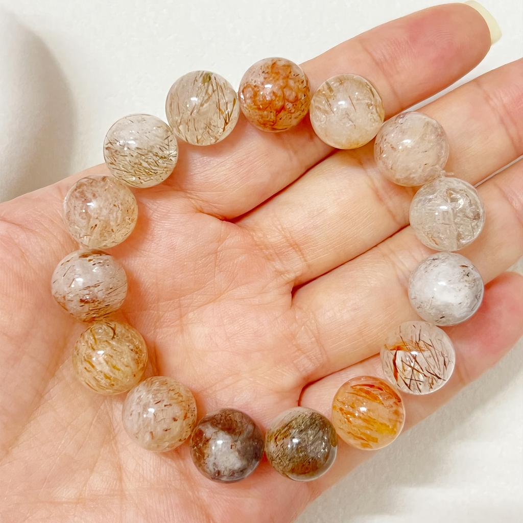 Women Natural Crystal Beaded Bracelets 8mm 10mm 12mm Round Yoga Bead Stretch Bangle Handmade DIY Jewelry Gift