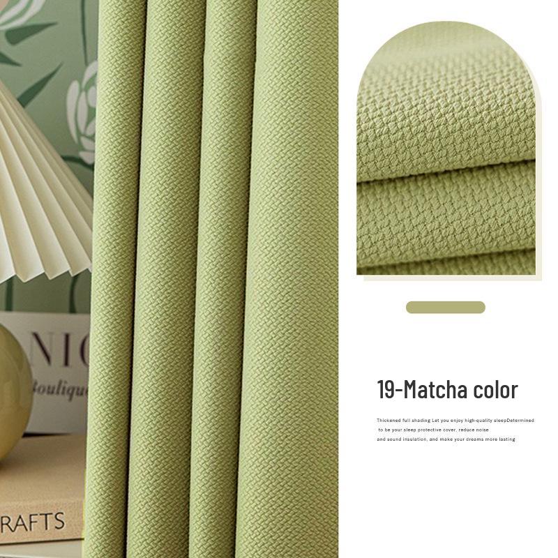 Dolly Blackout Jacquard Curtains: Double-Sided Cotton Linen, Thermal Insulation, Customizable for Living Room & Bedroom