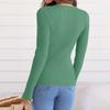 Maglietta da Donna a Maniche Lunghe Girocollo a Righe Slim Fit Casual Basic