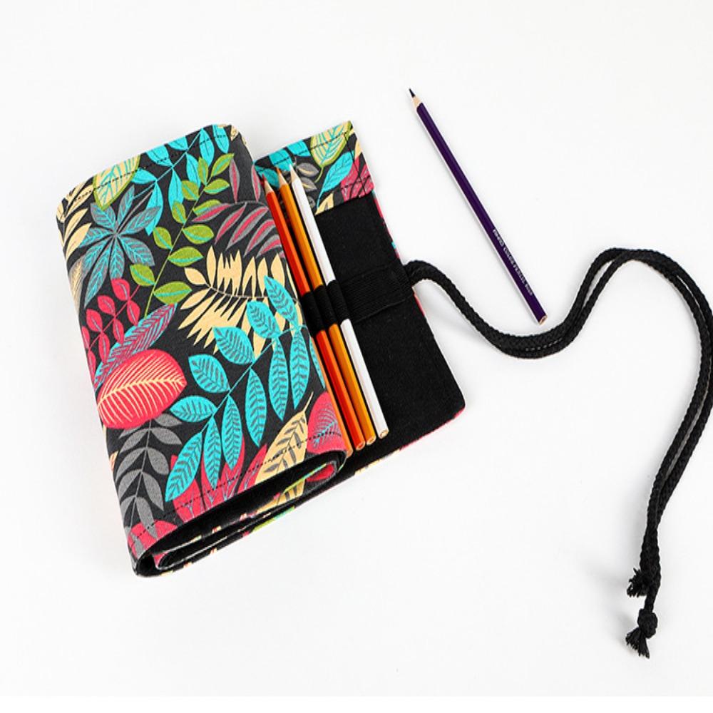 Canvas Pencil Case Colorful Cloth Pencil Bag New Storage Pouch  Student School Supplies