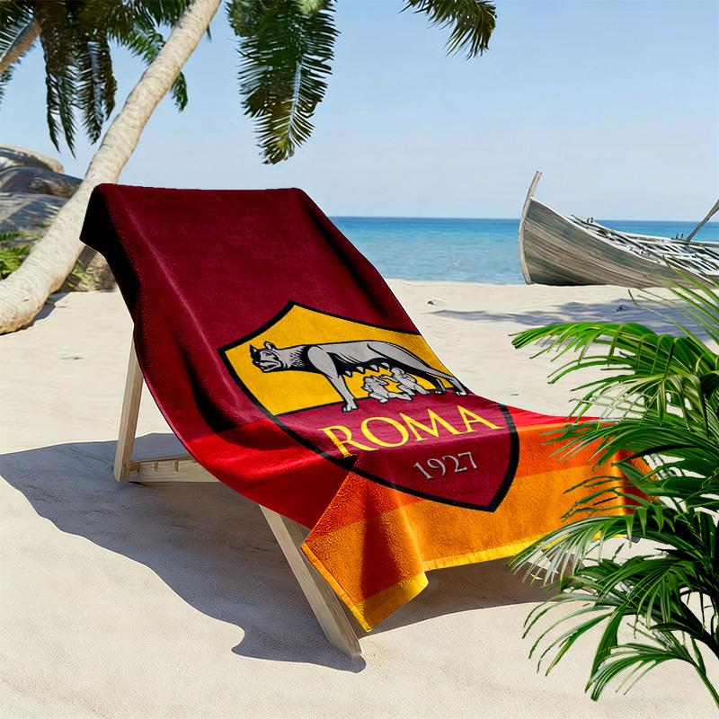 AS Roma Print Beach Towel, Large Soft Quick Dry Towel for Beach Camping Swimming