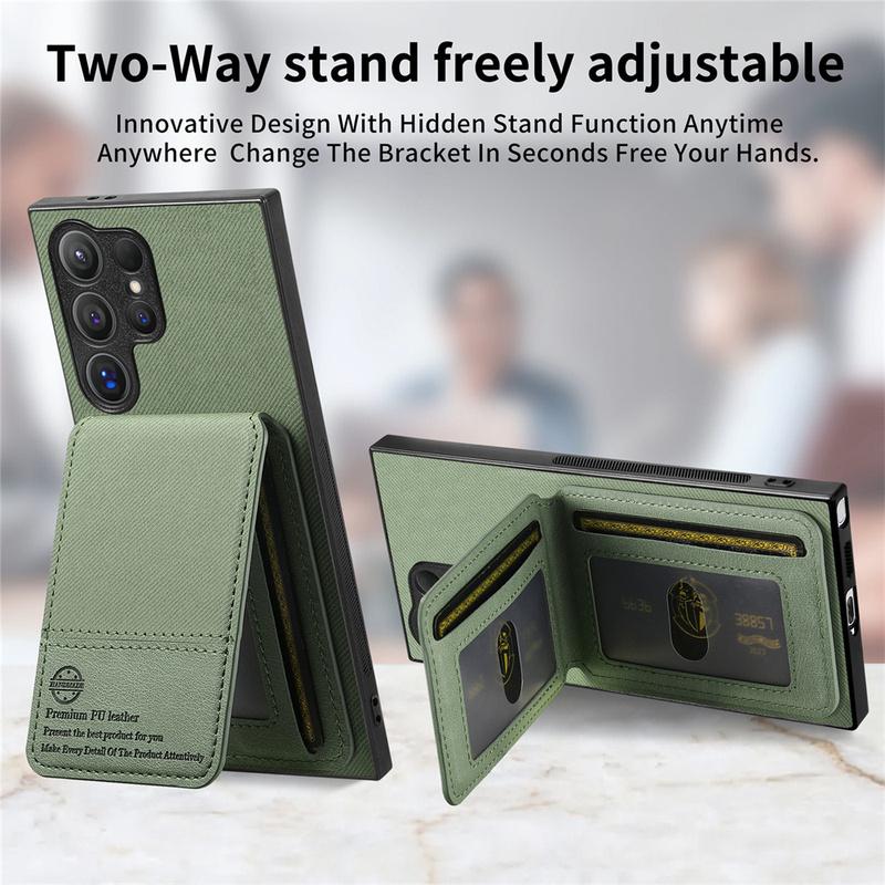 RFID-blocking Wallet with Card Holder Phone Case for Samsung S25 S26 Ultra S24 S23 S22 Plus S21 FE A17 A07 A37 A57 A36 A56 Cover