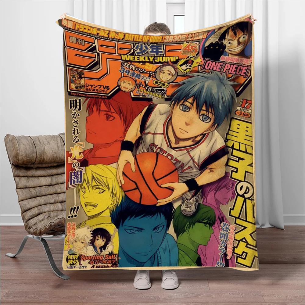 Japonské Anime Kuroko-No-Basket Flanelová deka Měkká teplá přehozová deka Deka na pohovku Kancelář Postel Kancelář Kempování Cestování