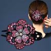 Rhinestone Flower Hair Claw Clip Crystal Decorative Hair Accessory Elegant Design Durable Construction Suitable for Various Hairstyles