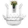 Edelstahl-Einsätze für große Blumentöpfe mit Ketten, verstellbare Blumentopffüller, Blumentopf-Erhöhung für Außen- und Innenbereich, Blumen