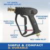 4000PSI High Pressure Washer Gun with 5 Color Nozzles, 1/4" Quick Connect, M22-14 Manual Power for Car & Garden Cleaning