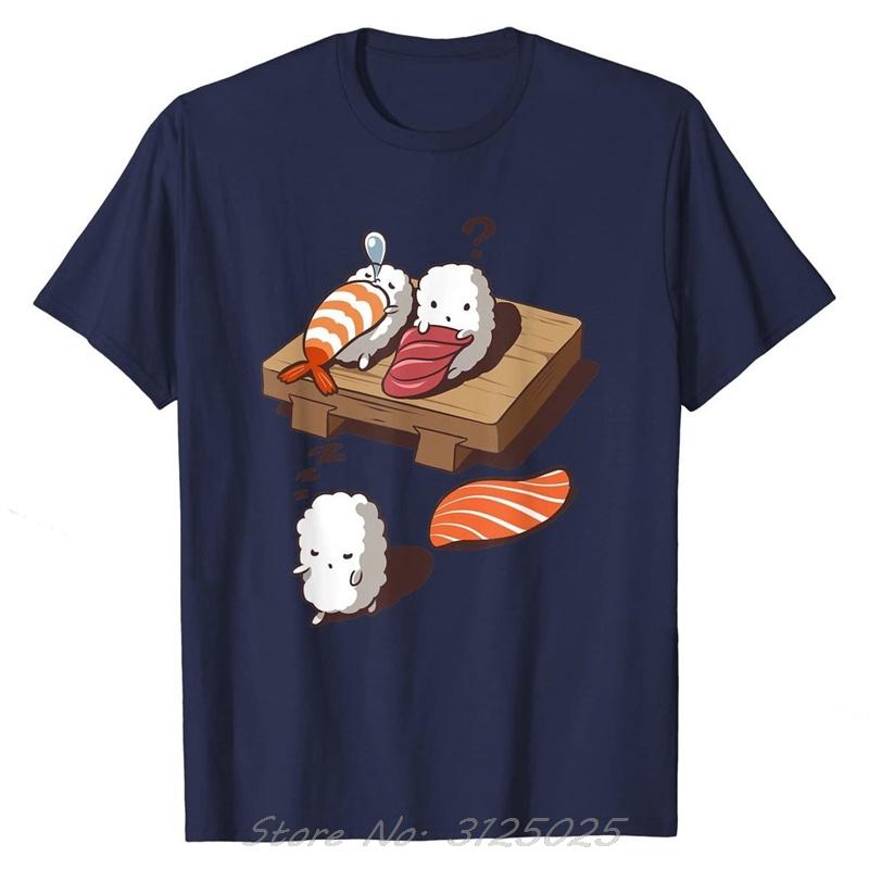 Funny Japanese Nigiri Sushi Sleepwalking T-Shirt Cotton Women T Shirt Oversized Tees Tops Unisex Tshirt Men's Clothing