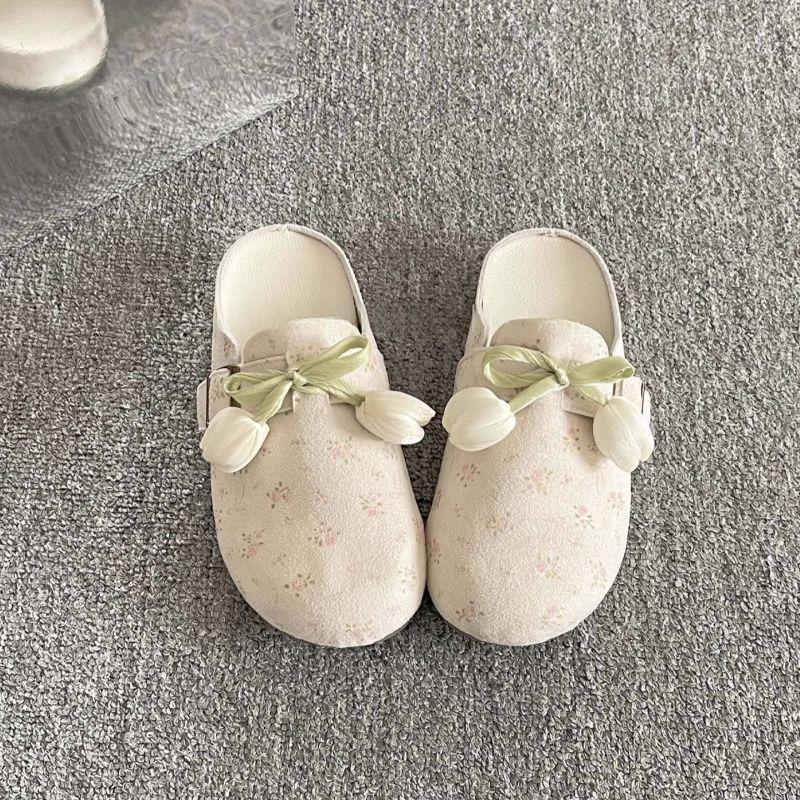 Women's new summer with skirt bag head half slippers women's casual shoes