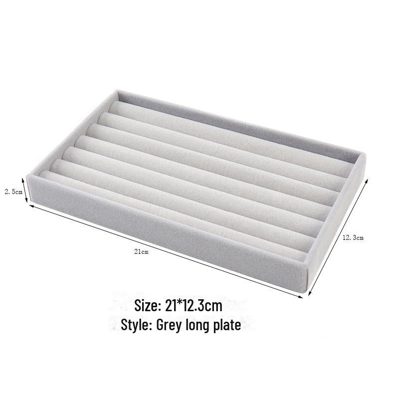 Plaid Flannel Jewelry Storage Box with Dividers for Earrings and Necklaces