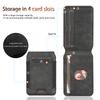 For Samsung Galaxy Z Fold 7 6 5 4 3  for Magsafe Magnetic Leather Hinge Phone Case Screen Protect Film Wallet Cards Holder Cover