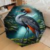 1PC Jungle Crane Umbrella-8-Rib Reinforced, Automatic Open, Lightweight & Durable, Cute Fashion Accessory for Outdoor-T375