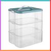 3-layer container for blocks, organizer with compartments, 3-story box