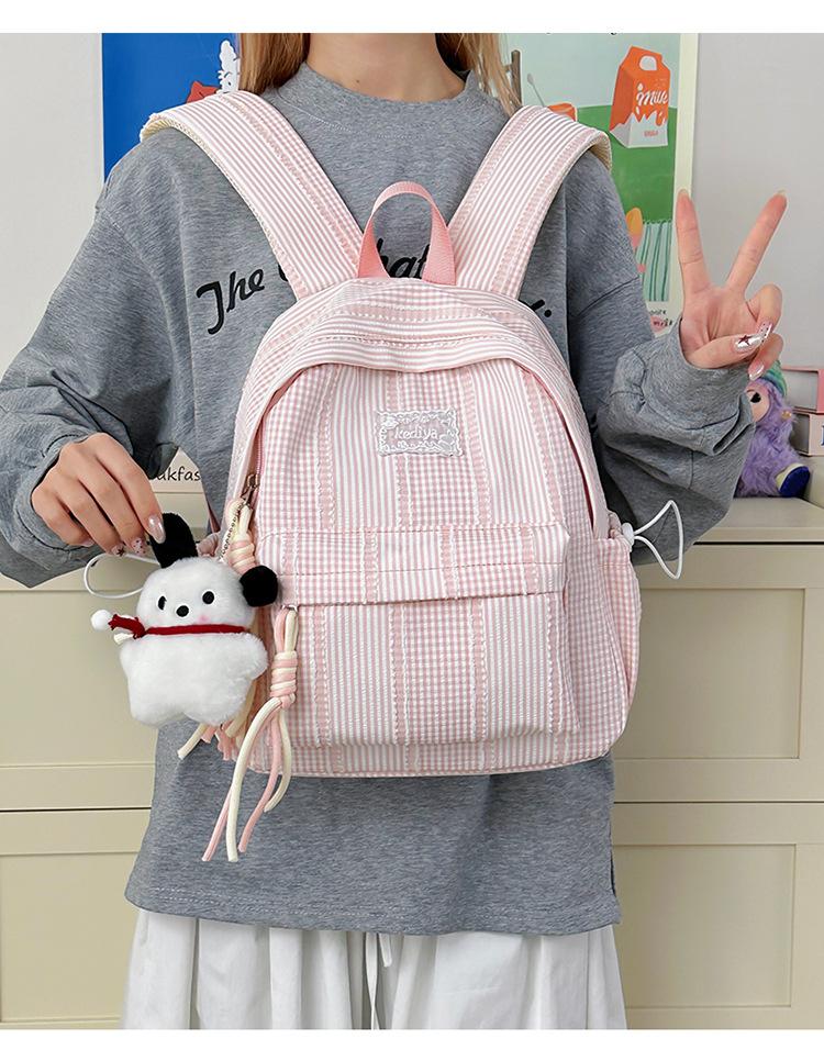 Schoolbag Korean ins Simple School Bag Junior High School Student Versatile Class Commuter Backpack Lightweight Large Capacity Travel Backpack