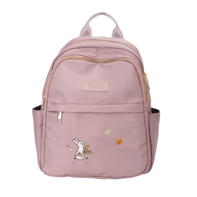 

Новый Модный Дорожный Рюкзак из Оксфордской Ткани Маленький для Женских Путешествий Вышитая Холщовая Сумка розовый