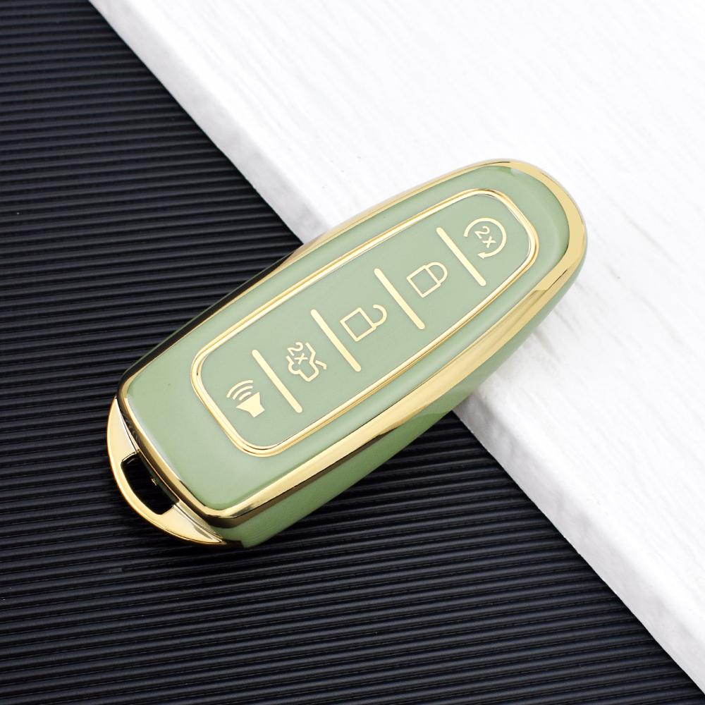 

5 Buttons TPU Remote Car Key Case Cover Fob for Ford Explorer Edge Escape Flex Taurus 2011 2012 2013 2014 2015 Smart Key зелёный