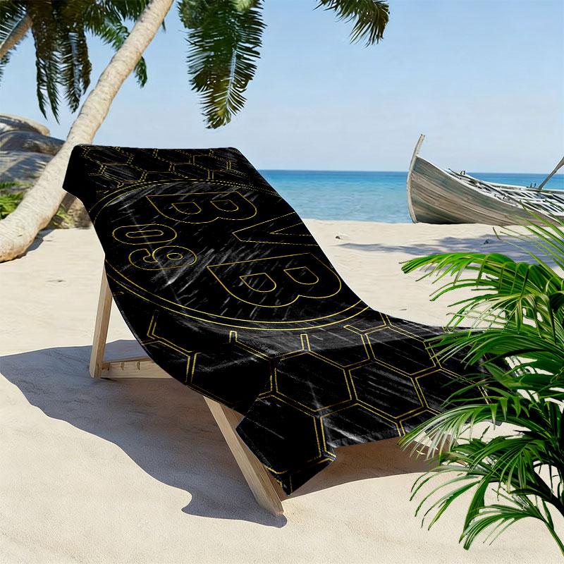 BVB Print Beach Towel, Large Soft Quick Dry Towel for Beach Camping Swimming