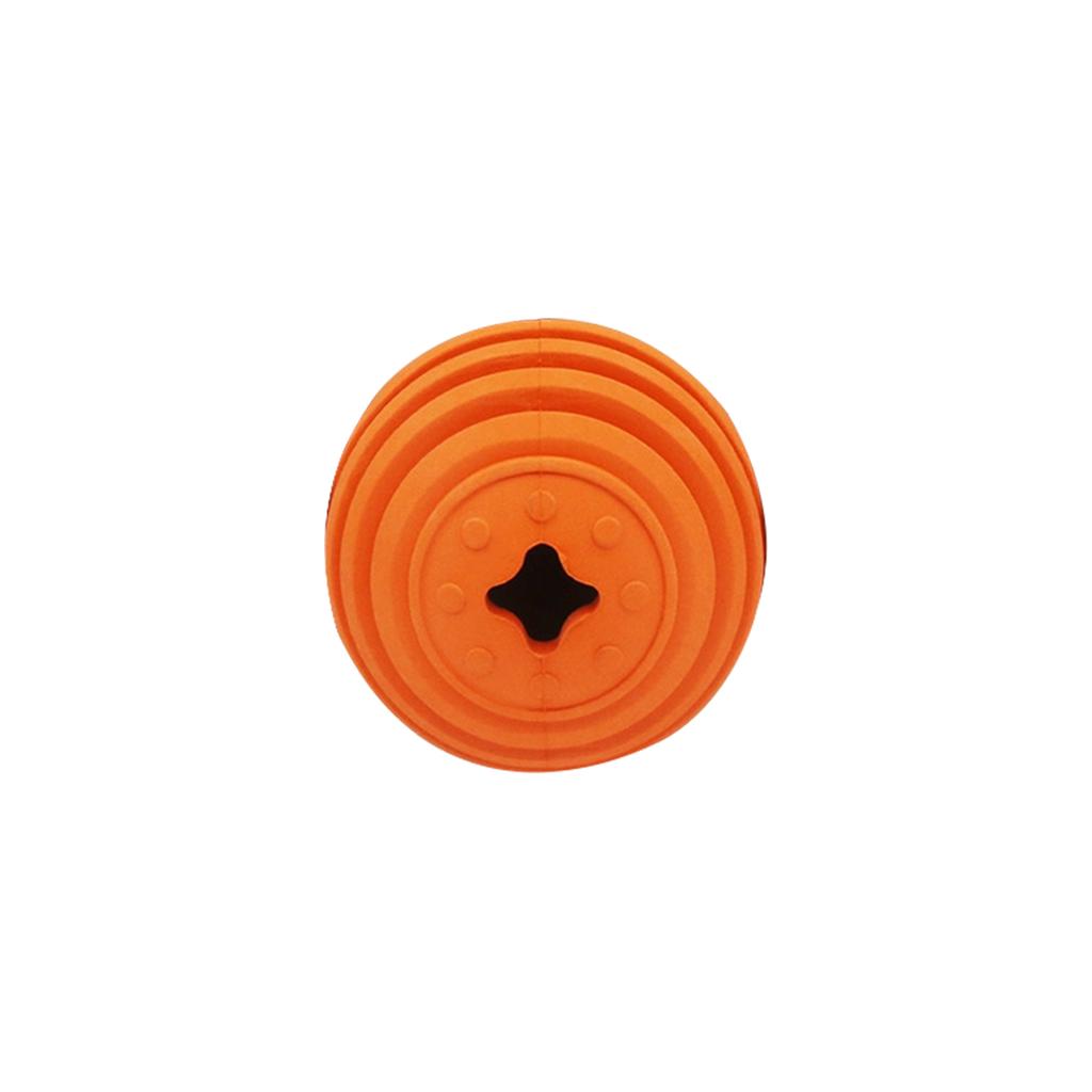 Haustierspielzeugball, Naturkautschuk, Niedlicher Quietscheball, -leckerchen-ausgebender Ball, Baumwollseil, Spielzeug für mittelgroße bis große Hunde