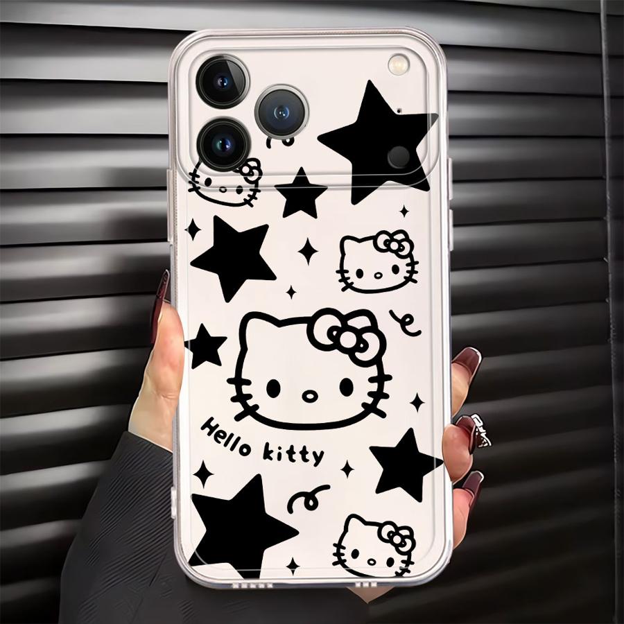 Case for iPhone 17 Pro Max 15 13 Pro XR 7 8 Air XS Max 14 Plus 12 Mini 11 16 Soft Phone Cover Cartoon Hello Kitty