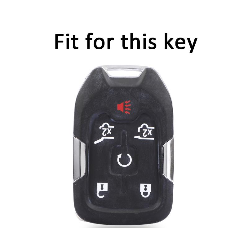 6 Buttons TPU Car Remote Key Case Cover Holder Shell For Chevrolet Suburban Tahoe GMC Yukon Accessories