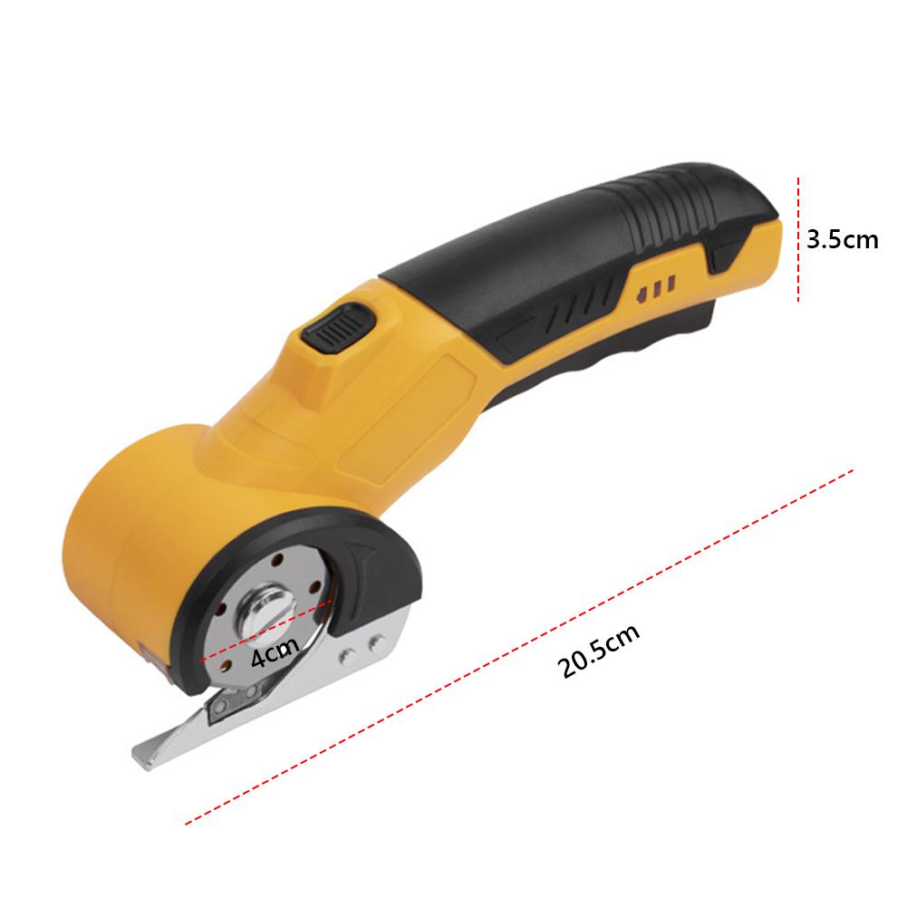 Cordless Electric Scissors Cardboard Cutter with LED Light Brushless Motor Hard Steel Blade for Cloth Leather Carpet DIY Tool